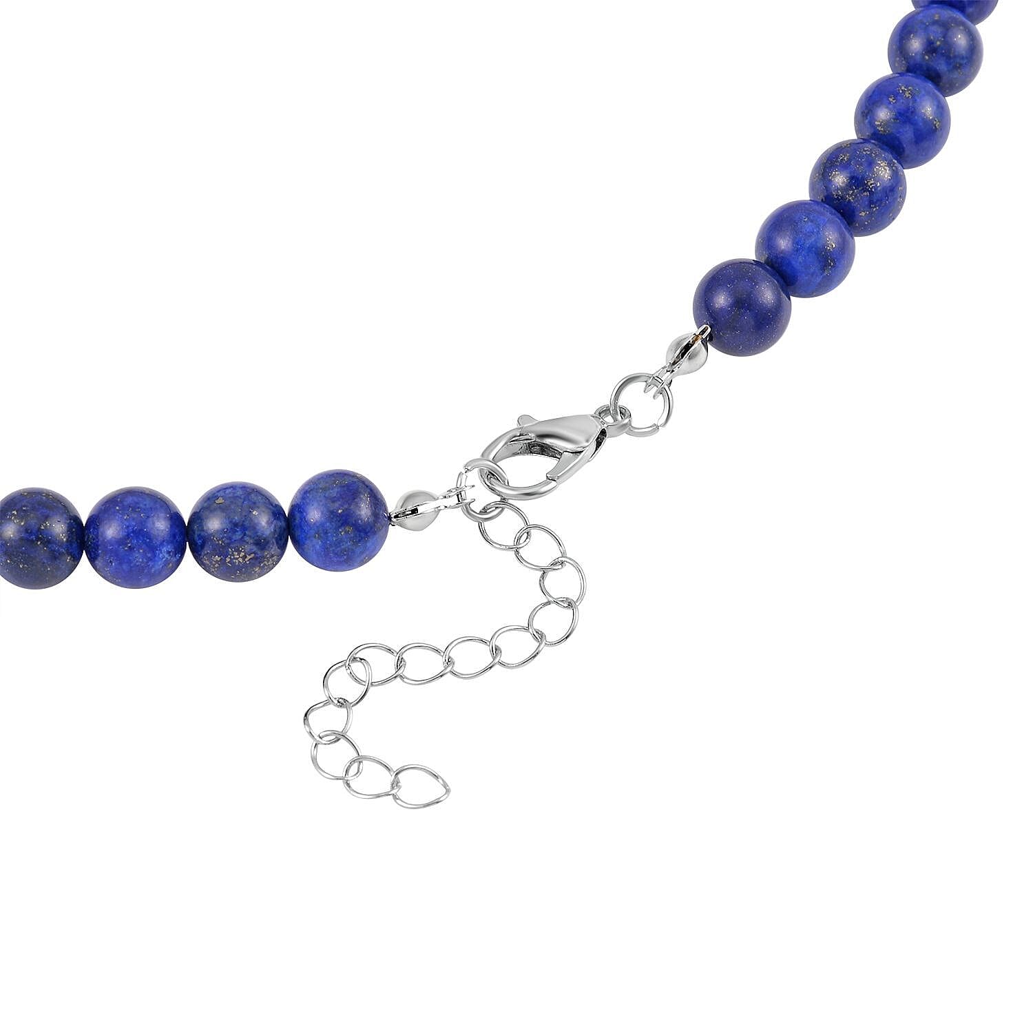 Set of 2 - Multi Gemstones 7 Chakras Elephant Motif Necklace (Size - 18-2 Ext) & Stretchable Bracelet (Size - 7.5) in Silver Tone 297.50 Ct.