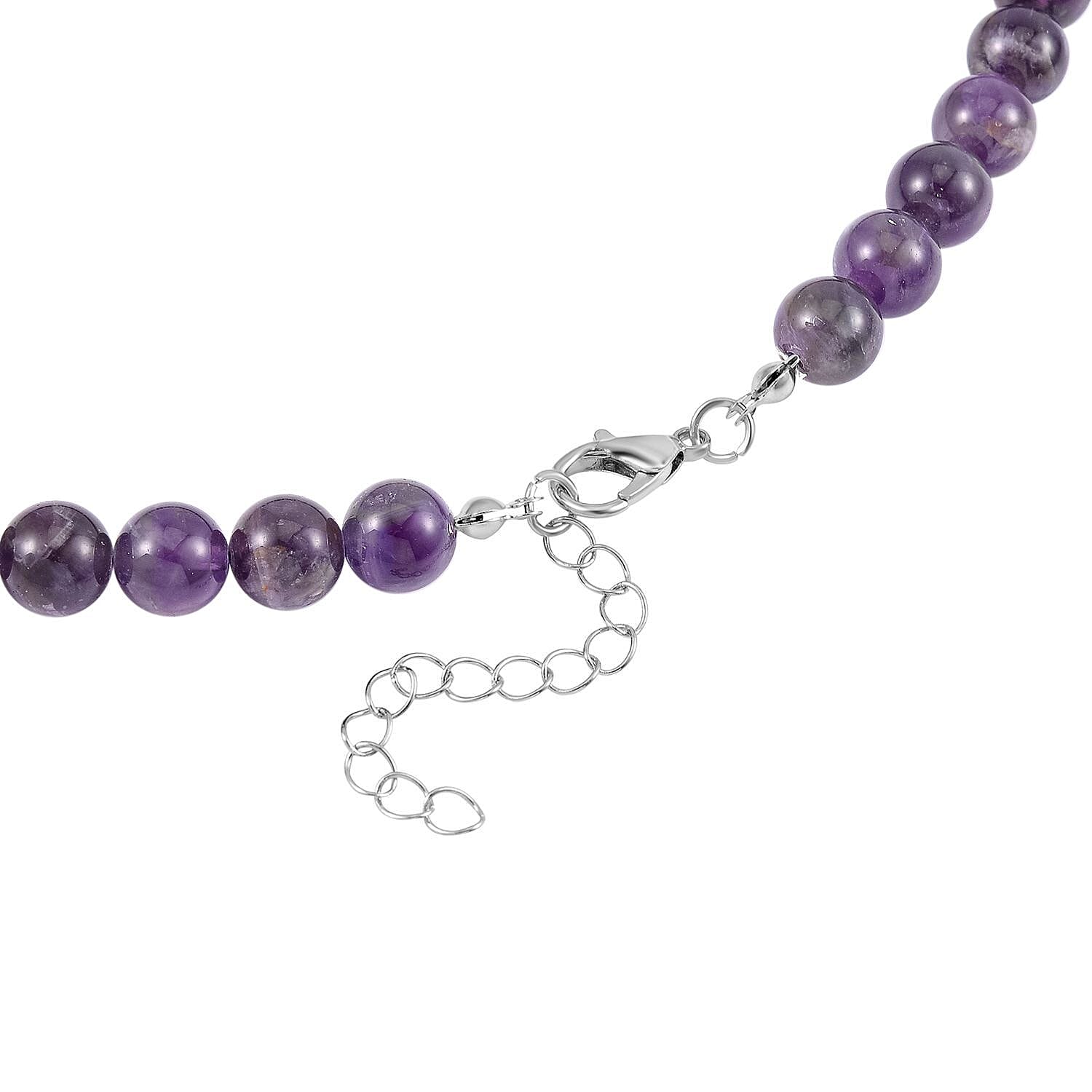 Set of 2 - Multi Gemstones 7 Chakras Butterfly Charm Necklace (Size - 18-2 Ext) & Stretchable Bracelet (Size - 7.5) in Silver Tone 297.50 Ct.
