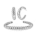Ever True-2 Piece Set of Twisted Open Bangle (Size 7.5) and Earrings