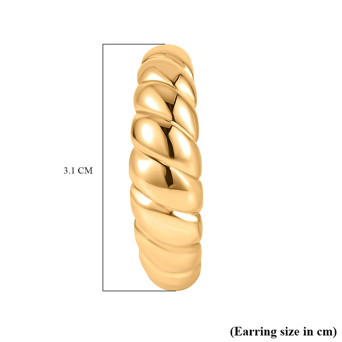 Designer Close Out- 2 Piece Set of Twisted Open Bangle (Size 7.5) and Earrings