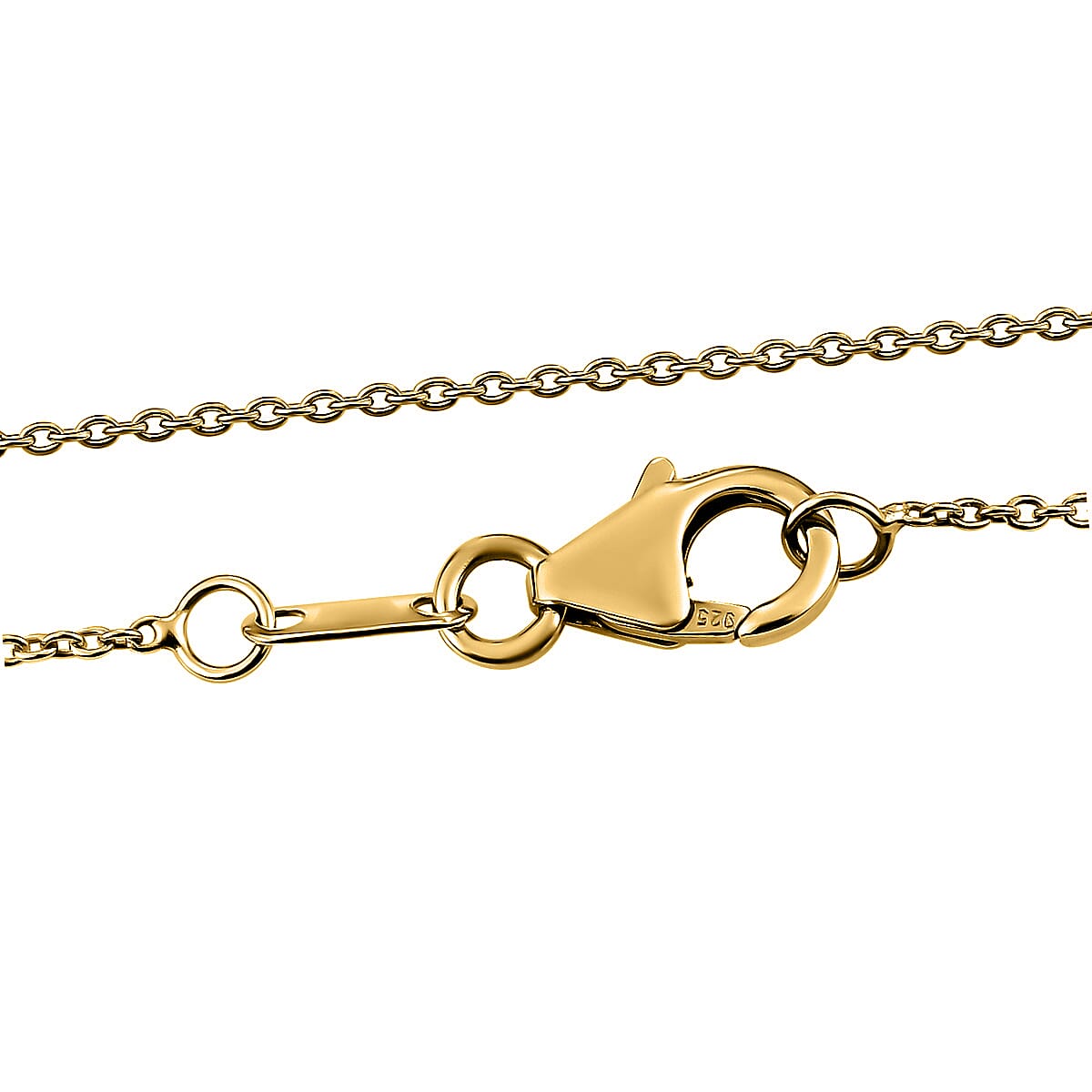 Rainbow Sapphire Pendant with Chain (Size 20) in 18K Vermeil Yellow Gold Plated Sterling Silver 2.50 Ct.