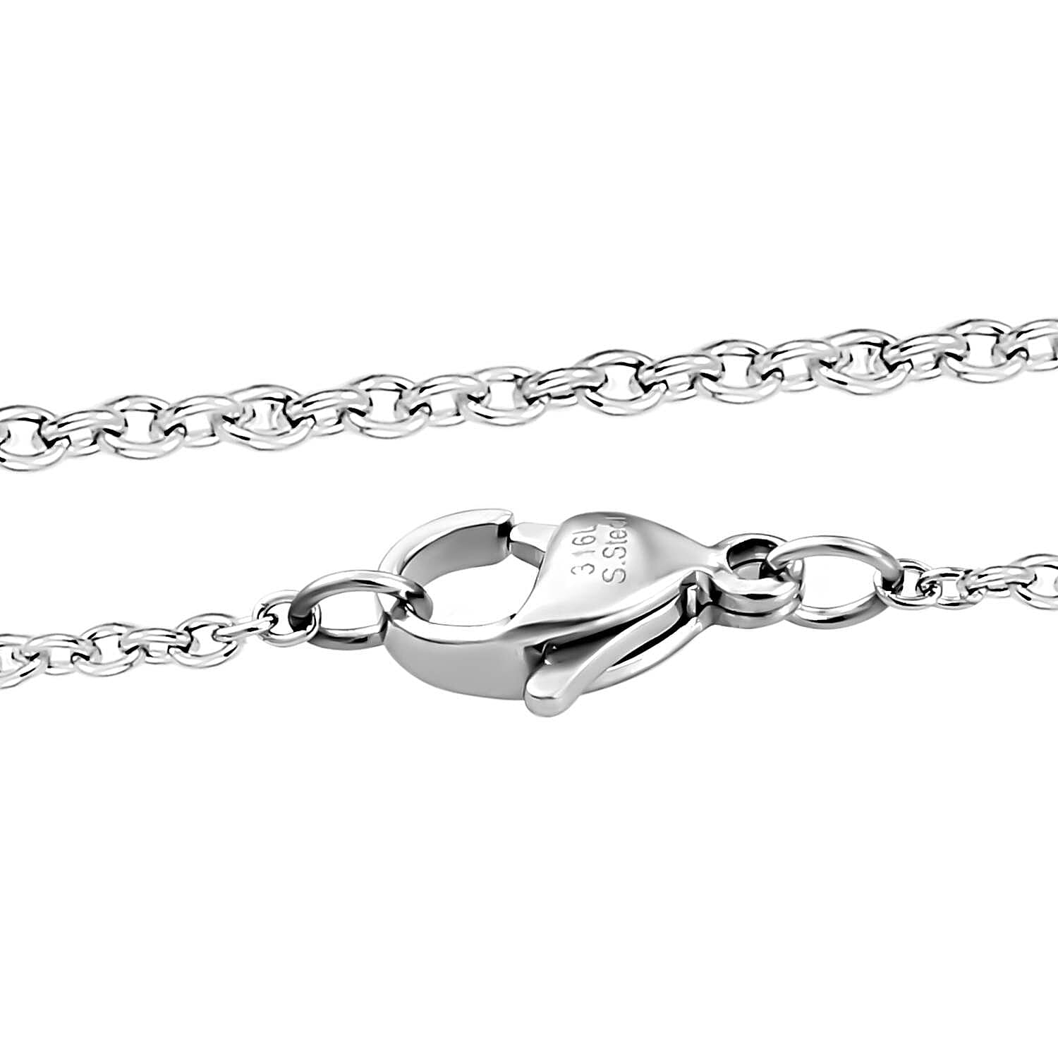 Arizona Sleeping Beauty Turquoise & Natural Zircon Platinum Overlay Sterling Silver Pendant with Stainless Steel Chain (Size 20)