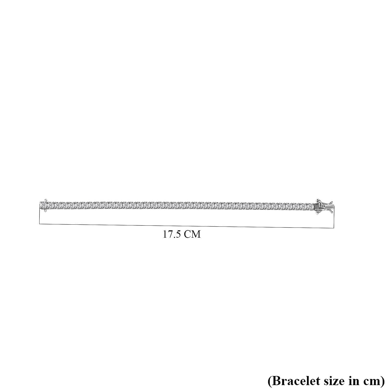 Cyber Monday Deal - 3 Piece Set - Diamond (0.250ct) Box Bracelet (Size 6.5), Earrings and Pendant in Platinum Overlay Sterling Silver