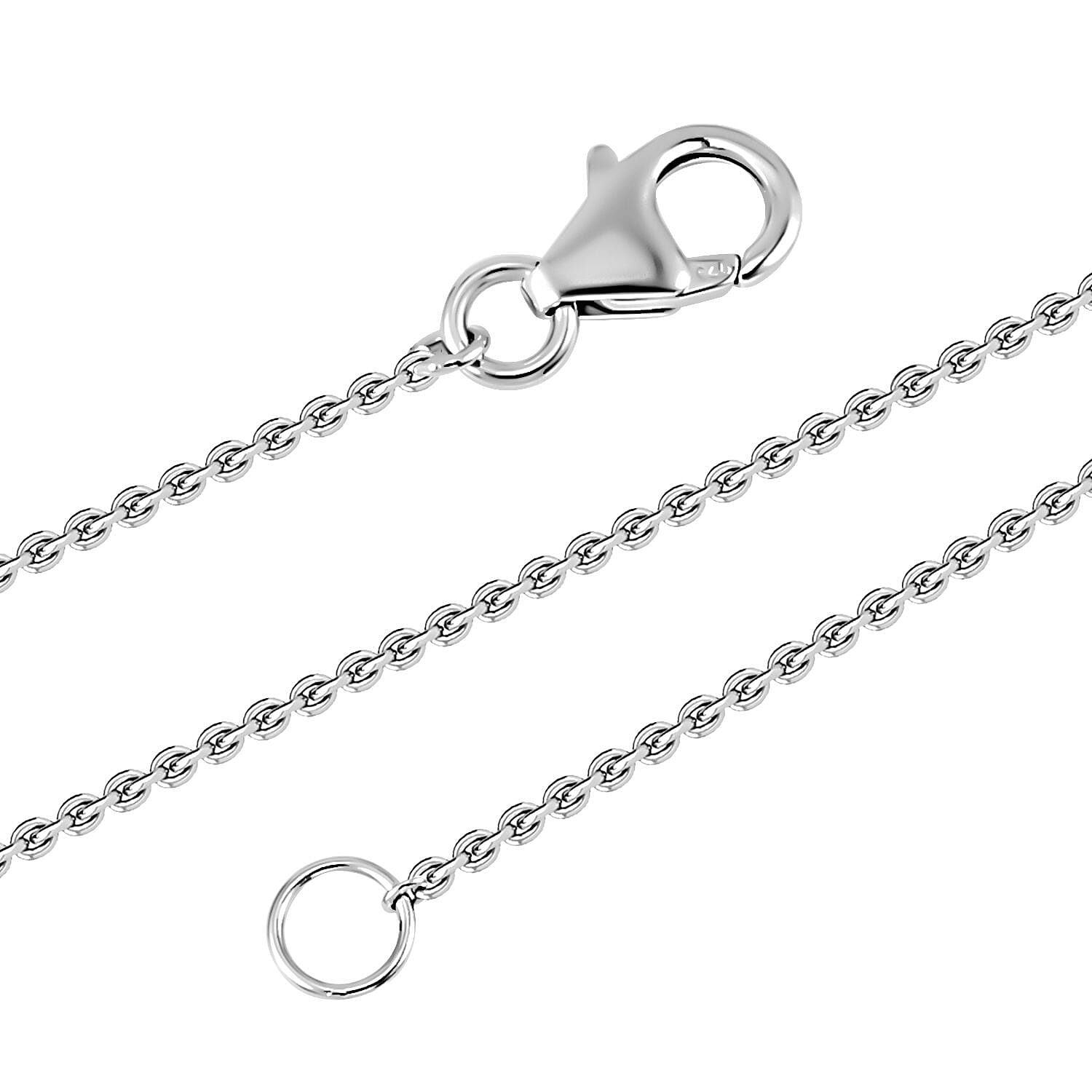 LucyQ Drip Collection - Pendant with Chain (Size 18-22-26) in Rhodium Overlay Sterling Silver