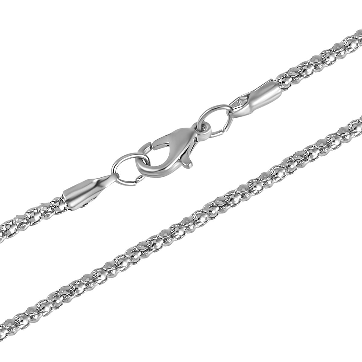 2 Piece Set - Crescent Horn Necklace (Size 28-2 Inch Ext.) and Hook Earrings in Silver Tone