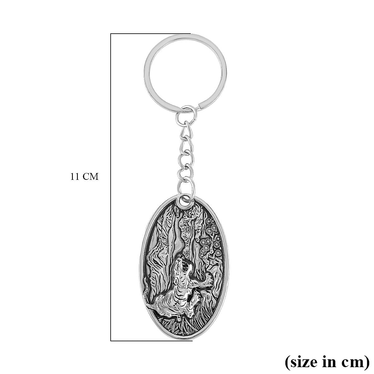 Set of 2 -  Vintage Designer Keychain in Silver Tone