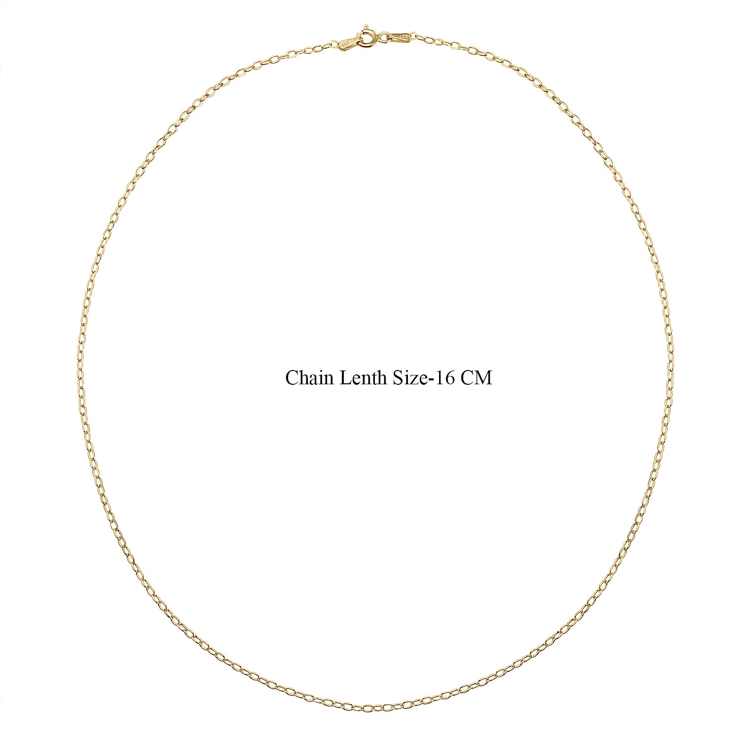 Set of 2 Sterling Silver Chains Rolo and Anchor (Size 18) - Yellow Gold Overlay