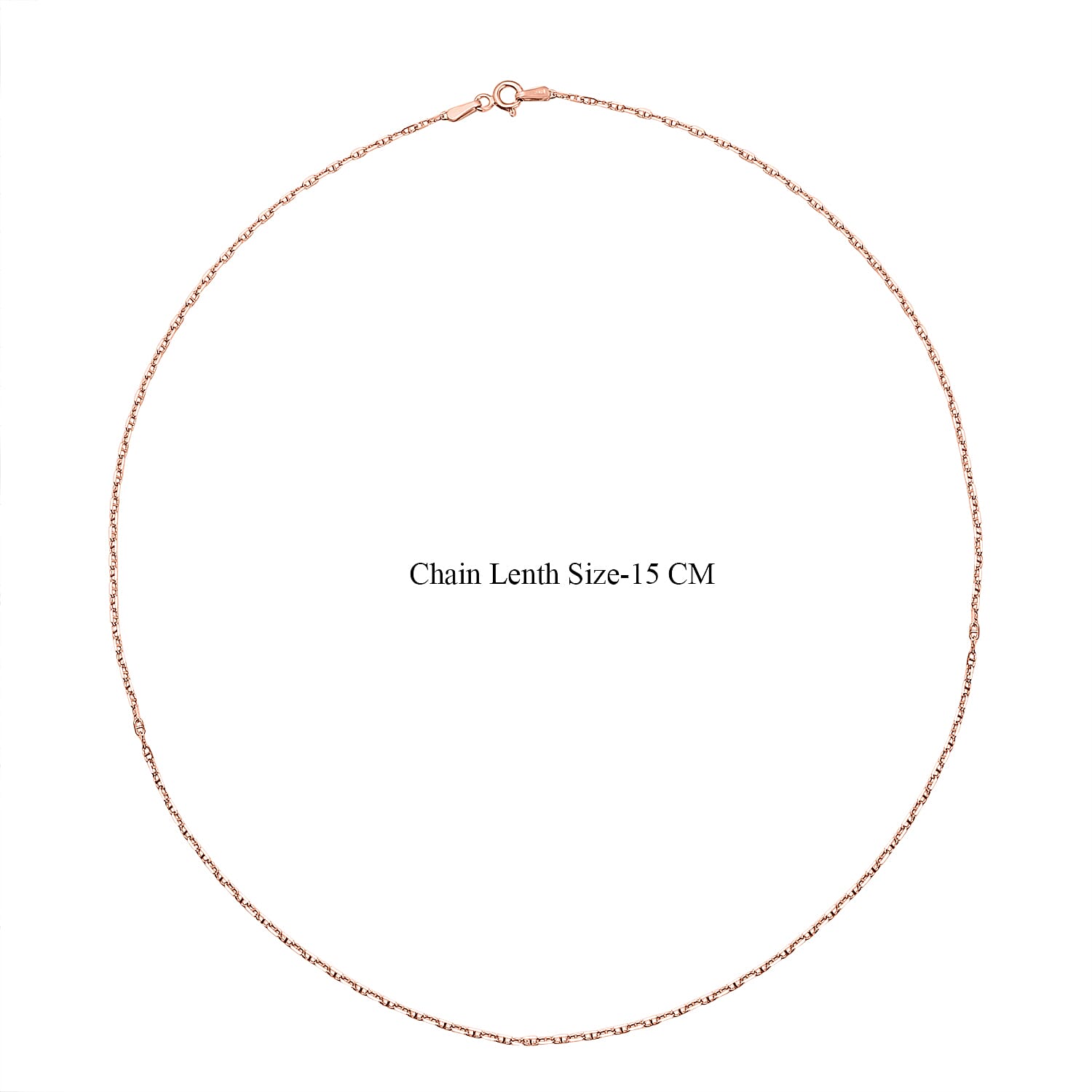 Set of 2 Sterling Silver Chains Rolo and Anchor (Size 18) - Rose Gold Overlay