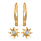 Set of 3 -  Moissanite Solitaire Stud Push Post Earring in Vermeil YG Sterling Silver  Wt. 5 Gms  0.360  Ct.