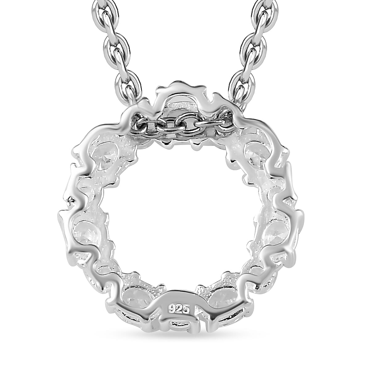 Finest CZ Sterling Silver Pendant (Size 20).