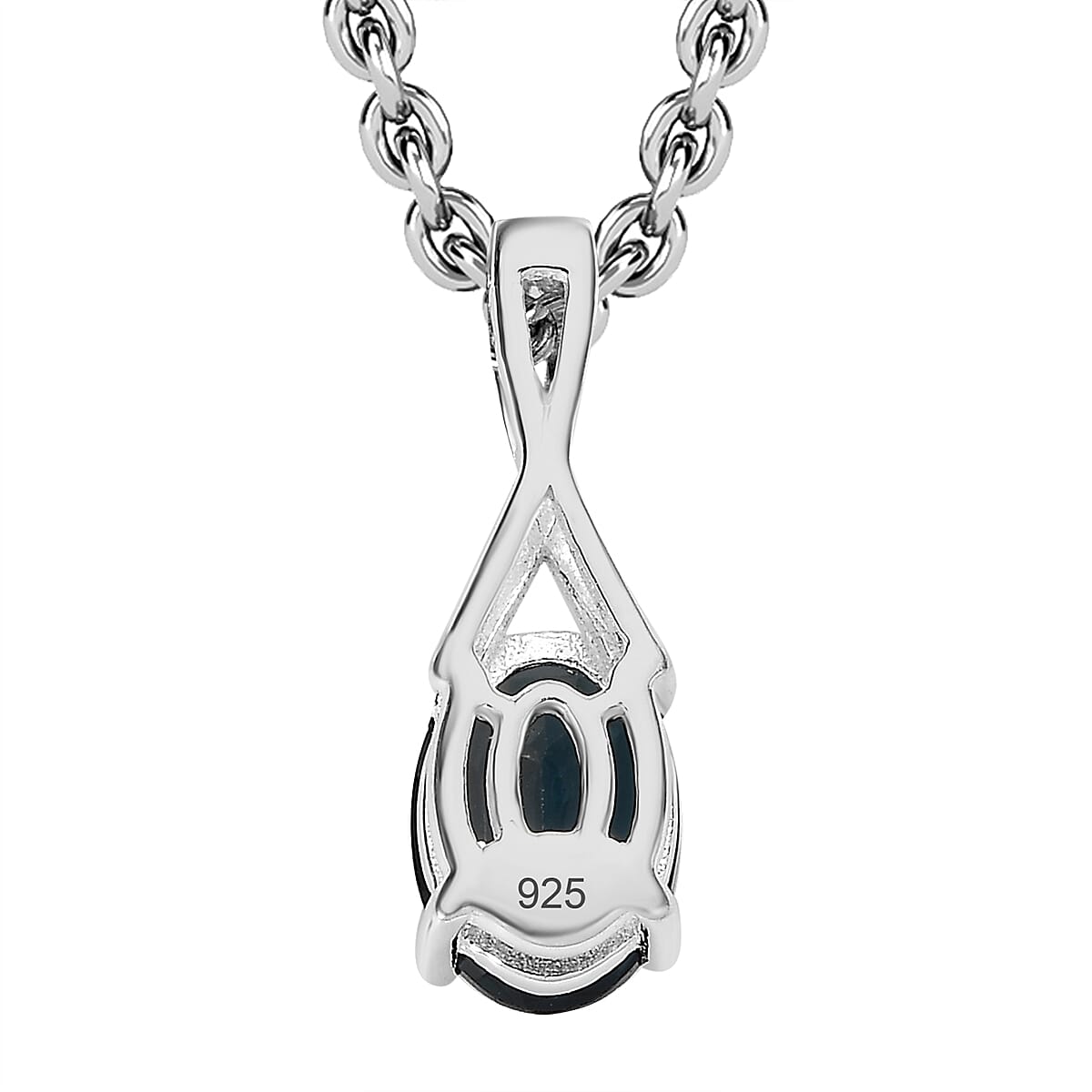 London Blue Topaz Sterling Silver Pendant (Size 20)