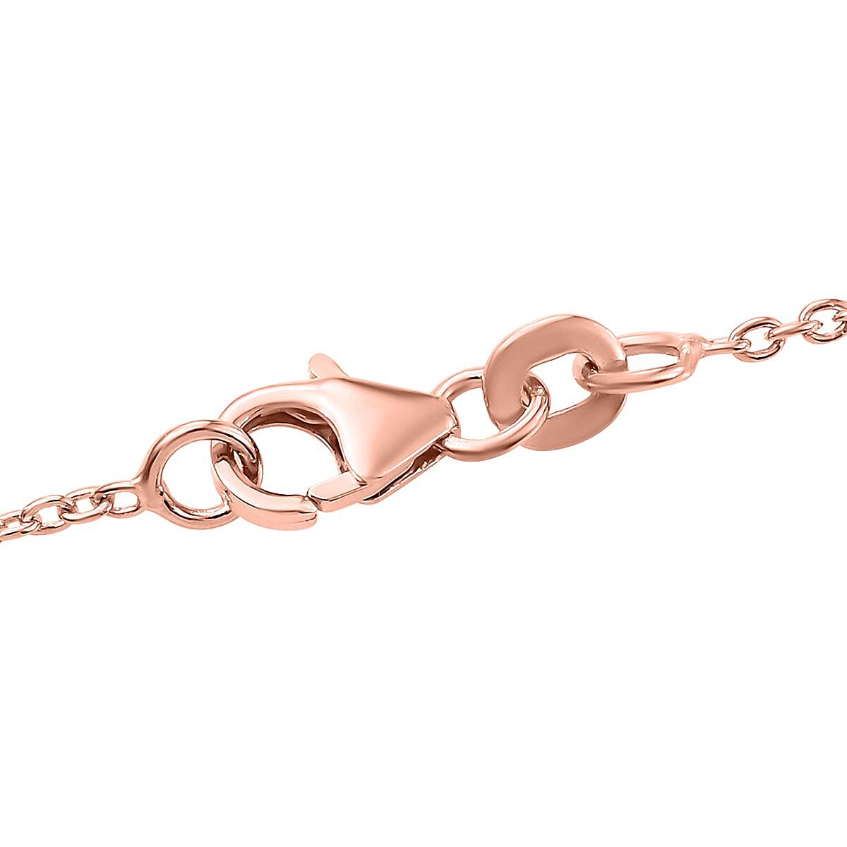 Ultimate Rose De France Amethyst & Natural Zircon Pendant with Chain (Size 20) in 18K Vermeil Rose Gold Plated Sterling Silver 6.68 Ct, Silver Wt. 5.1 Gms