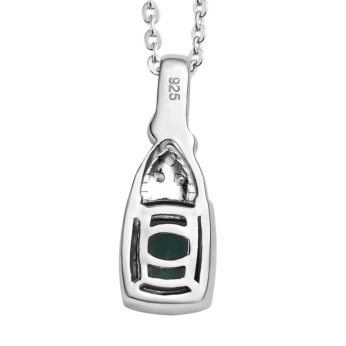 Grandidierite and Natural Zircon Pendant with Chain (Size 20) in Platinum Overlay Sterling Silver 1.30 Ct