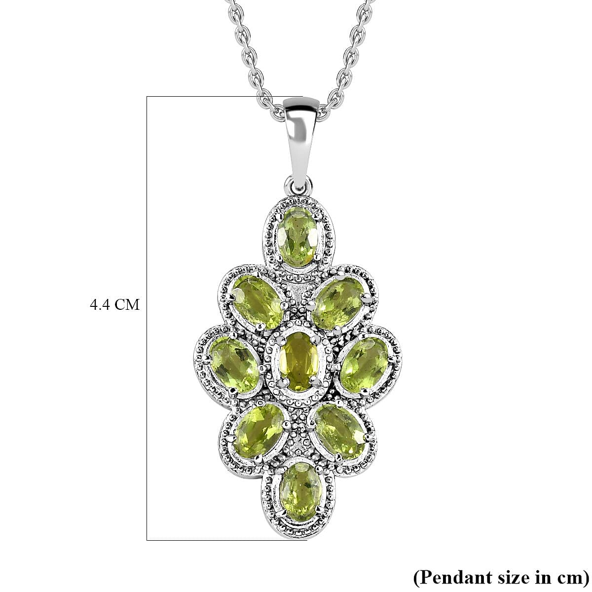 Natural Hebei Peridot Pendant with Chain (Size 20) 4.050  Ct.