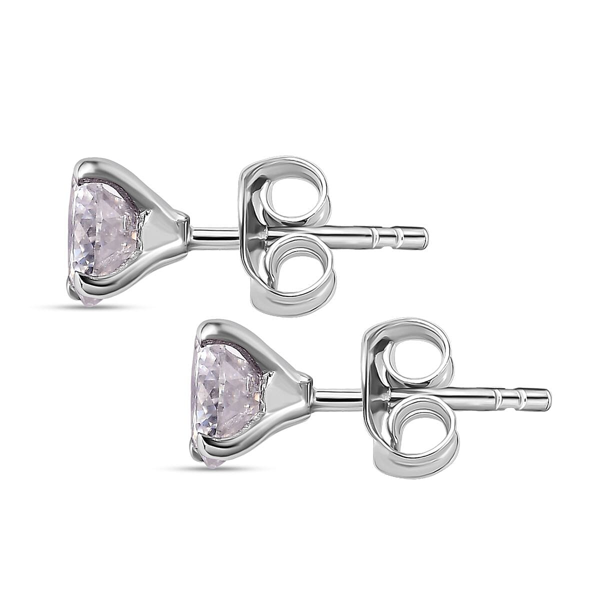 2 Piece Set - Moissanite Tennis Bracelet (Size-7) & Stud Earrings in Platinum Overlay Sterling Silver 22.04 Ct, Silver Wt 12.30 GM