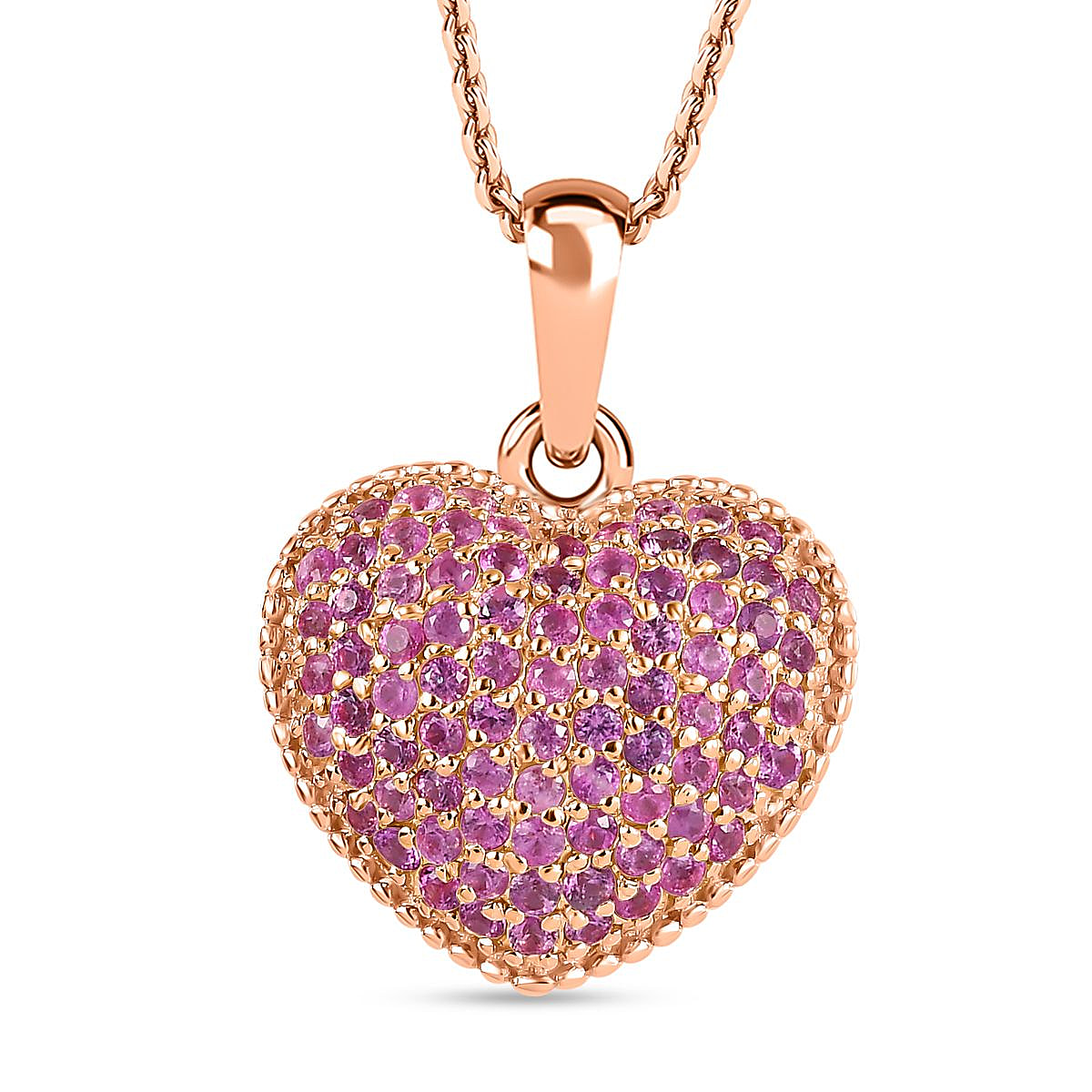 Tiffany & Co Diamond and Pink Sapphire Heart Necklace | Farringdons  Jewellery