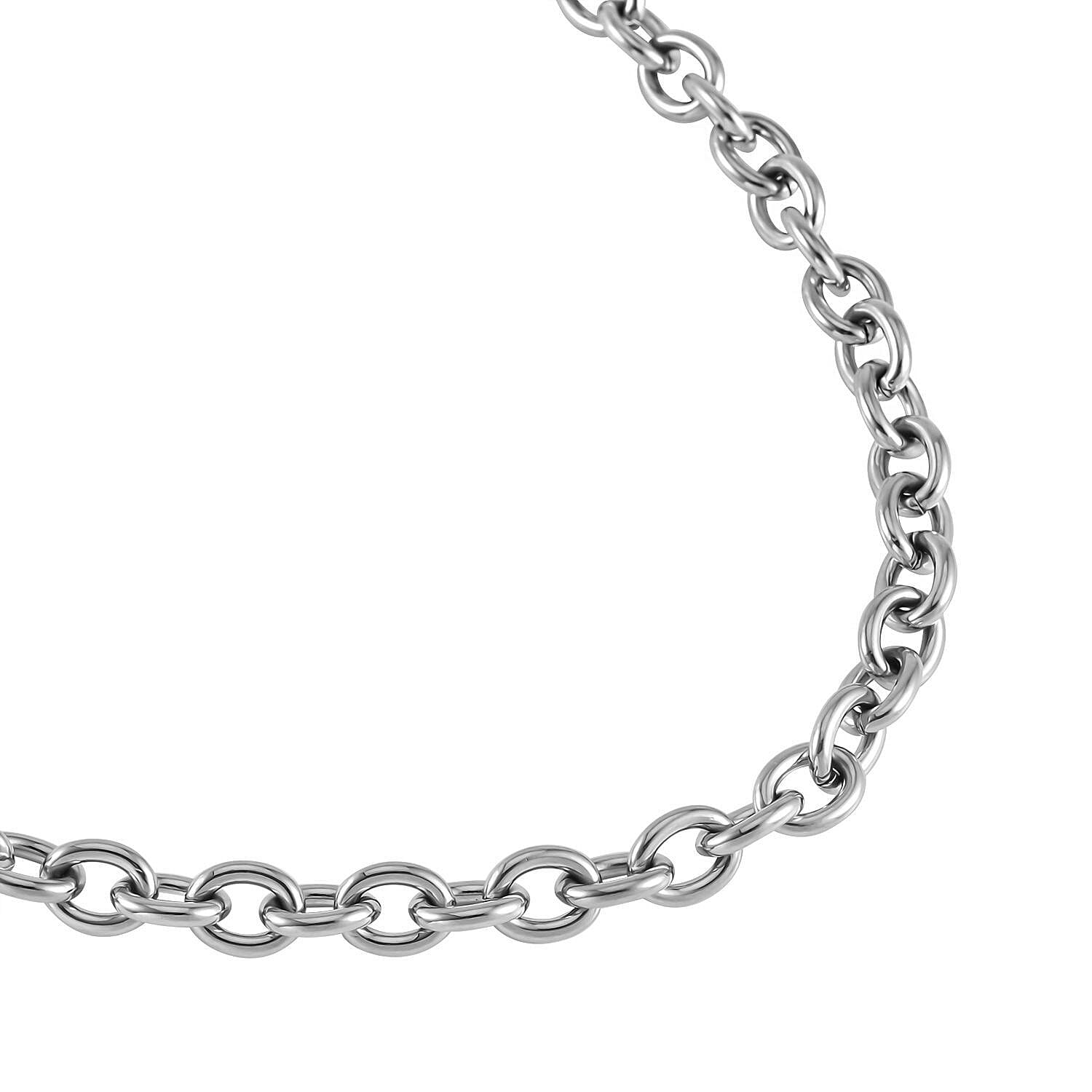 Set of 2 - Necklace Pure White Stainless Steel