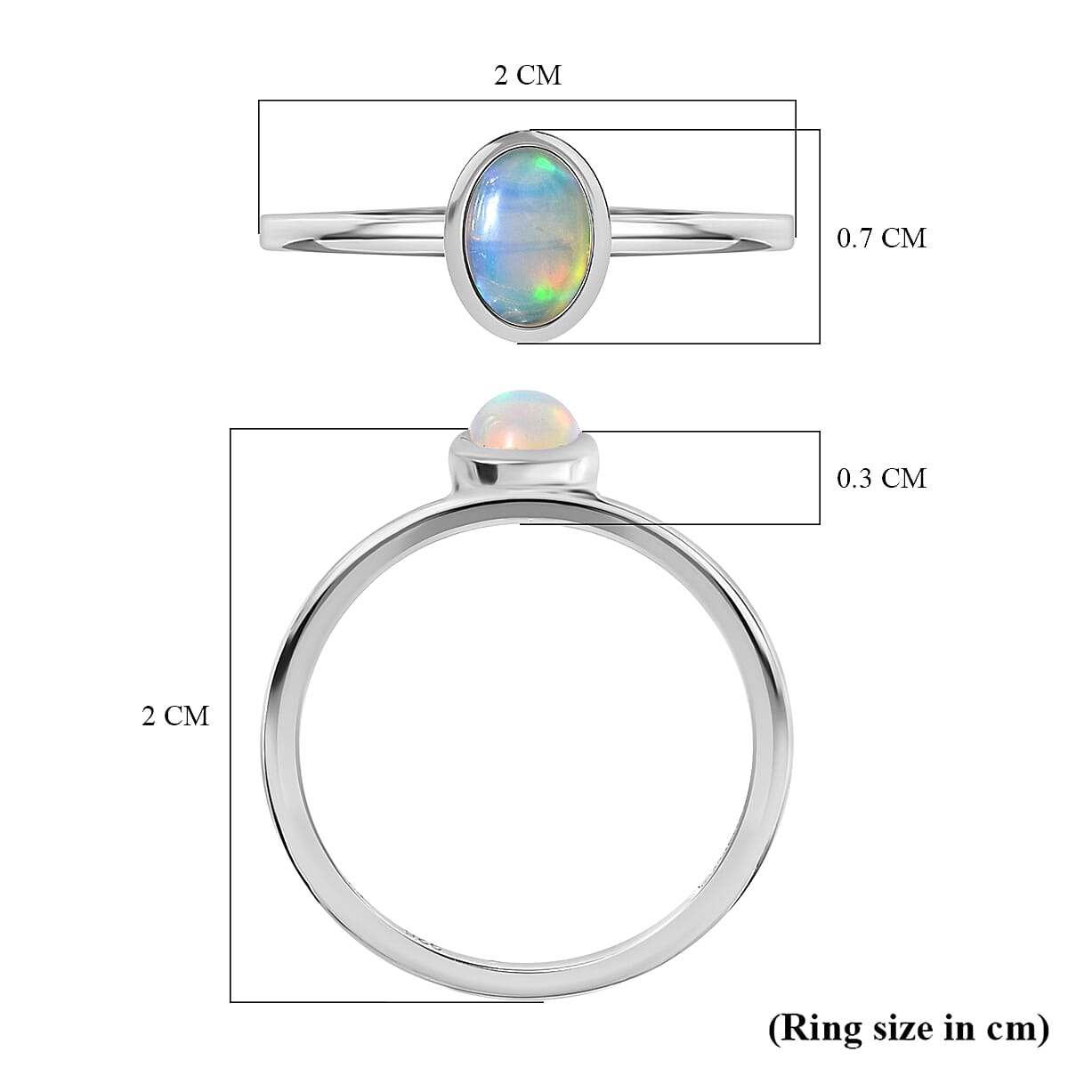 Bangkok Closeout - Set of 3 Ethiopian Welo Opal Stackable Ring Sterling Silver
