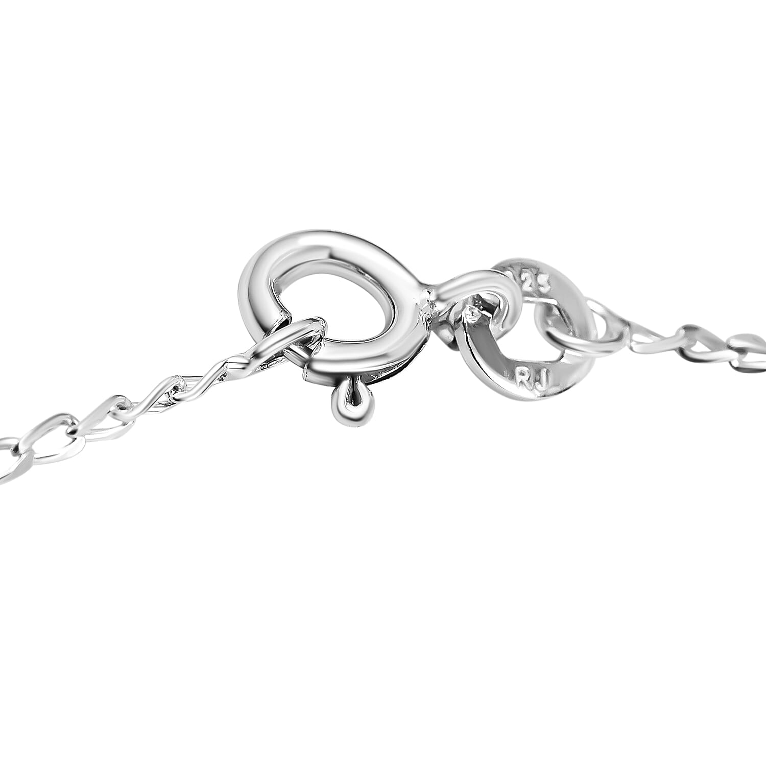 Set of 2 - Sterling Silver Diamond Cut Long Curb Link Chain (Size 18) with Spring Ring Clasp