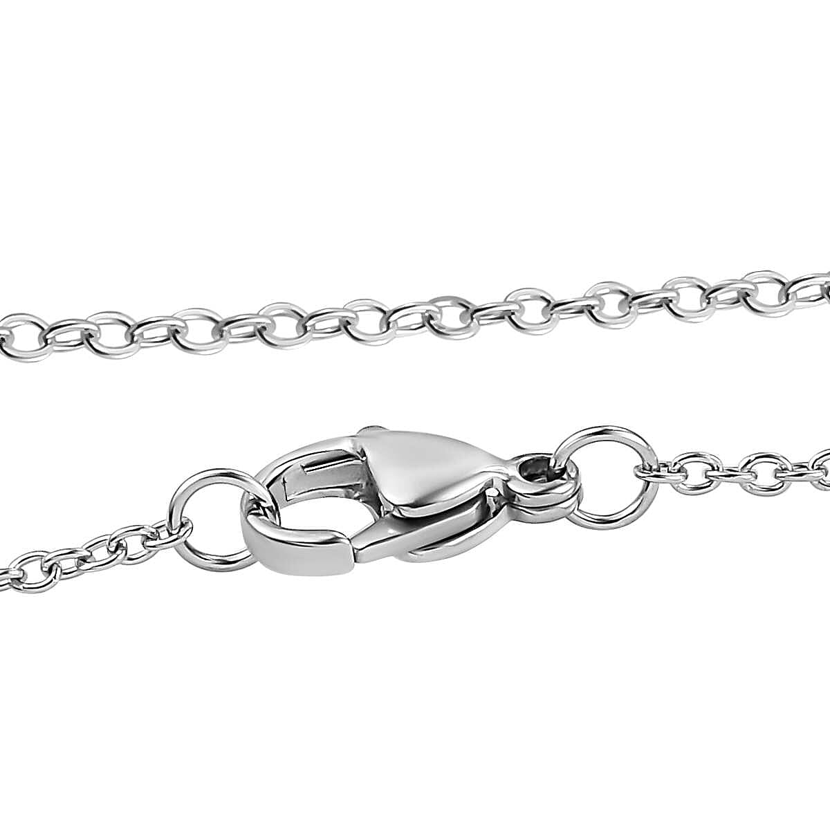 Sterling Silver Malachite Pendant with Chain (Size 20) 14.250  Ct.