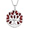 Multi Gemstone Sterling Silver Tree of Life Pendant With Stainless Steel Chain (Size 20) 5.42 Ct