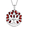 Boi Ploi Black Spinel Sterling Silver Tree of Life Pendant With Chain (Size 20) 5.46 Ct, Silver Wt 6.23 GM