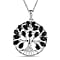 Multi Gemstone Sterling Silver Tree of Life Pendant With Stainless Steel Chain (Size 20) 5.42 Ct