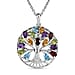 4.25 Ct. Citrine Tree of Life Pendant in Sterling Silver With Chain (Size 20)