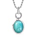 Ruby Zoisite Pendant with Chain (Size 20) in Platinum Overlay Sterling Silver 2.50 Ct.