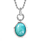 Amazonite Pendant with Chain (Size 20) in Platinum Overlay Sterling Silver 2.50 Ct.