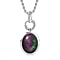 Thulite Platinum Overlay Sterling Silver Pendant with Stainless Steel Chain (Size 20) 2.50 Ct.