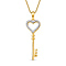 Key Moissanite Pendant with Chain (Size 20) in 18K Vermeil YG Plated Sterling Silver