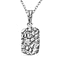 Platinum Overlay Sterling Silver Tag Pendant with Free Chain (Size 20)