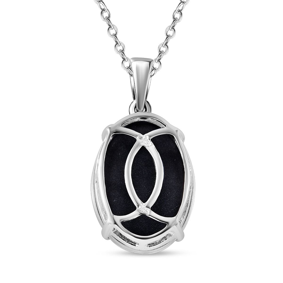 Australian Boulder Opal Pendant with Chain (Size 20) with Lobster Clasp in Rhodium Overlay Sterling Silver 6.41 Ct. Australian Boulder Opal Pendant with Chain (Size 20) with Lobster Clasp in Rhodium Overlay Sterling Silver 6.41 Ct.