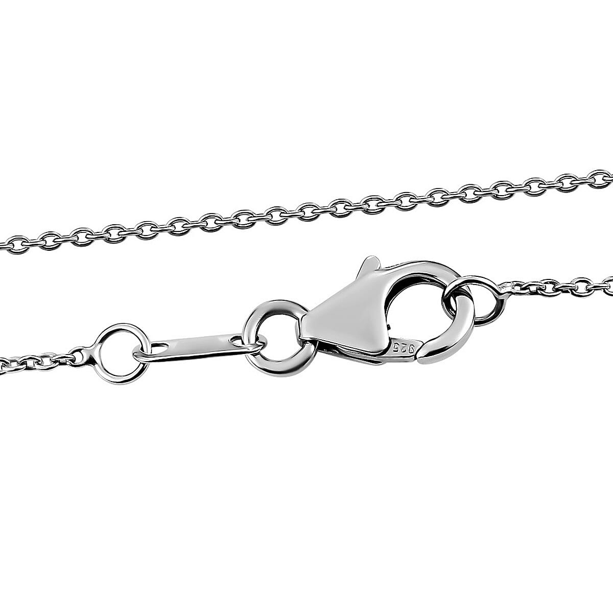 Larimar Solitaire Jellyfish Pendant with Chain (Size 20) in Platinum Overlay Sterling Silver 2.15 Ct.