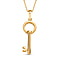 Key Pendant with Chain (Size 20) in 18K Vermeil YG Plated Sterling Silver