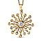 2 Piece Set -  Moissanite Chain ( Size 20)  and Fancy Pendant in Vermeil YG Sterling Silver, Silver Wt. 5.3 Gms  1.490  Ct.