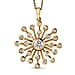 2 Piece Set -  Moissanite Chain ( Size 20)  and Fancy Pendant in Vermeil YG Sterling Silver, Silver Wt. 5.3 Gms  1.490  Ct.