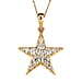  Moissanite Star Pendant with Chain (Size- 20) With Lobster Clasp in Vermeil YG Sterling Silver 1.71 Ct.