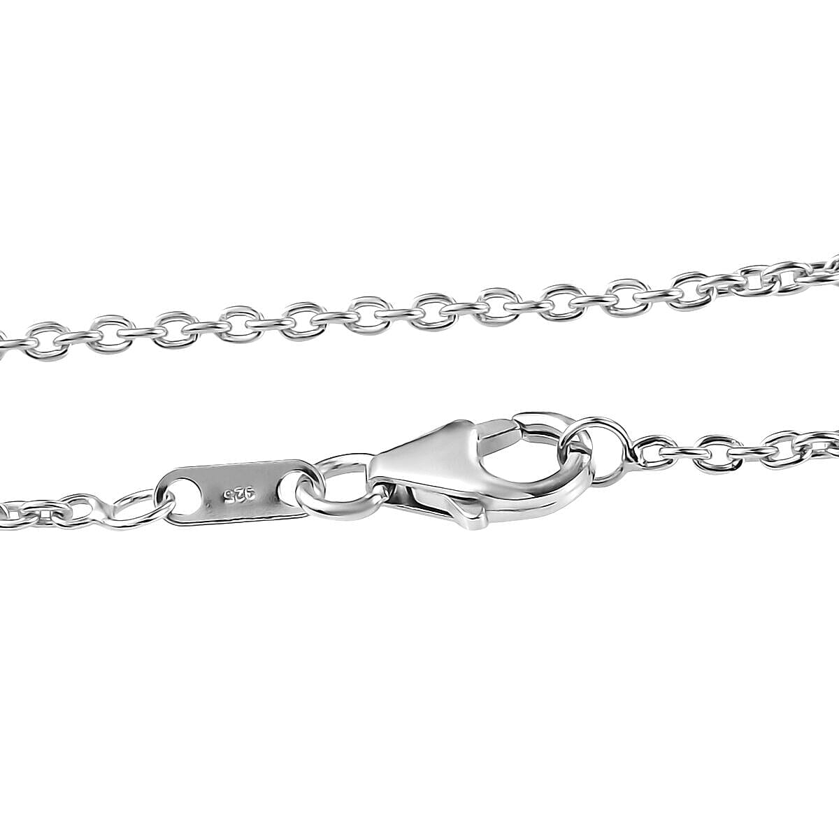 D'Joy - Masoala Sapphire (FF) Cross Pendant with Chain (Size- 20) in Platinum Overlay Sterling Silver 1.80 Ct.