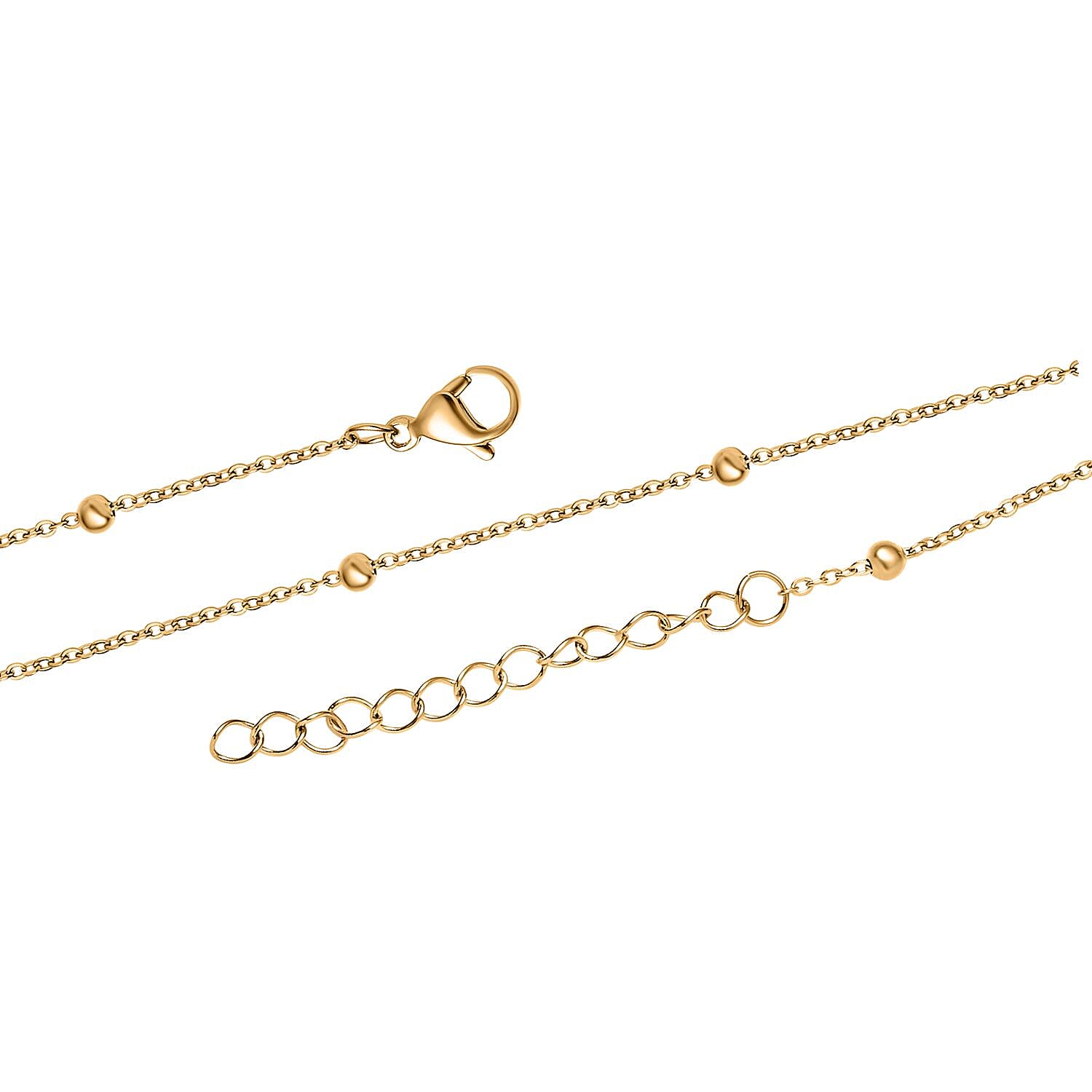 Set of 2 -  NecklaceE Pure White Stainless Steel