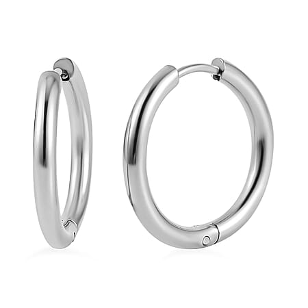 Set of 3 - Stainless Steel Huggie Hoop Earrings