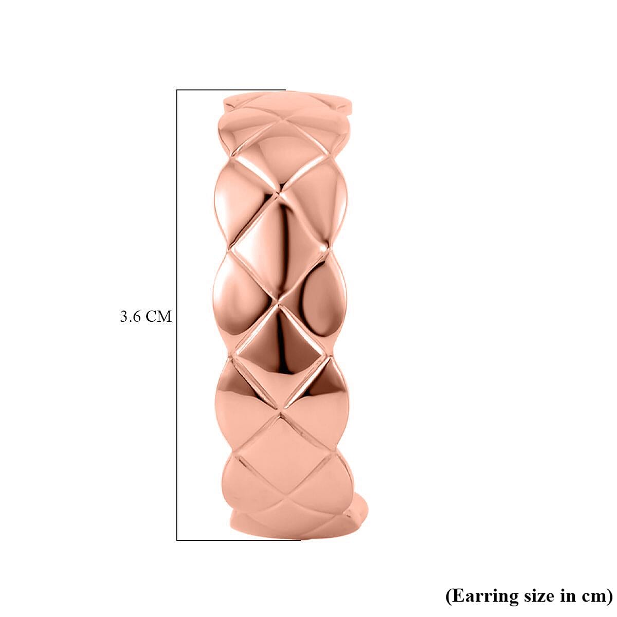 2 Piece Set - Cuff Bangle (Size 7.25) and Earrings in Rose Gold Tone