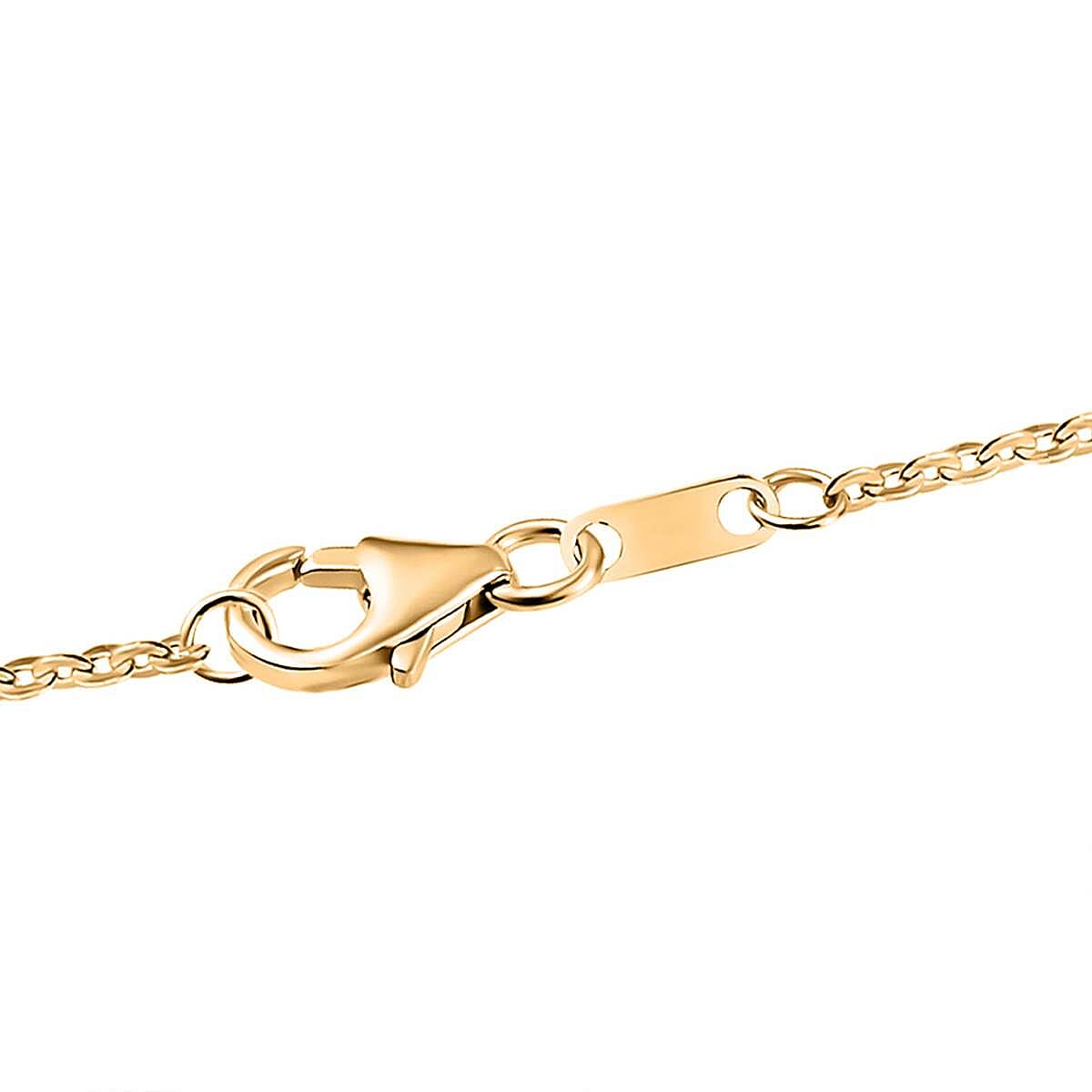 African Ruby Pendant with Chain (Size 20) in Vermeil YG Sterling Silver  0.500  Ct.