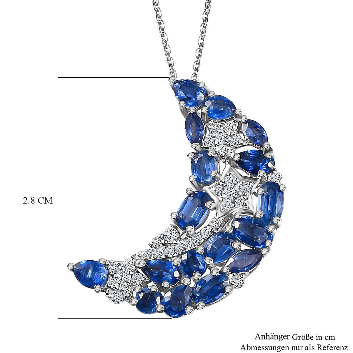 GP Celestial Dream Collection - Kashmir Kyanite Pendant with Chain (Size 20) in Platinum Overlay Sterling Silver 4.34 Ct. GP Celestial Dream Collection - Kashmir Kyanite Pendant with Chain (Size 20) in Platinum Overlay Sterling Silver 4.34 Ct.