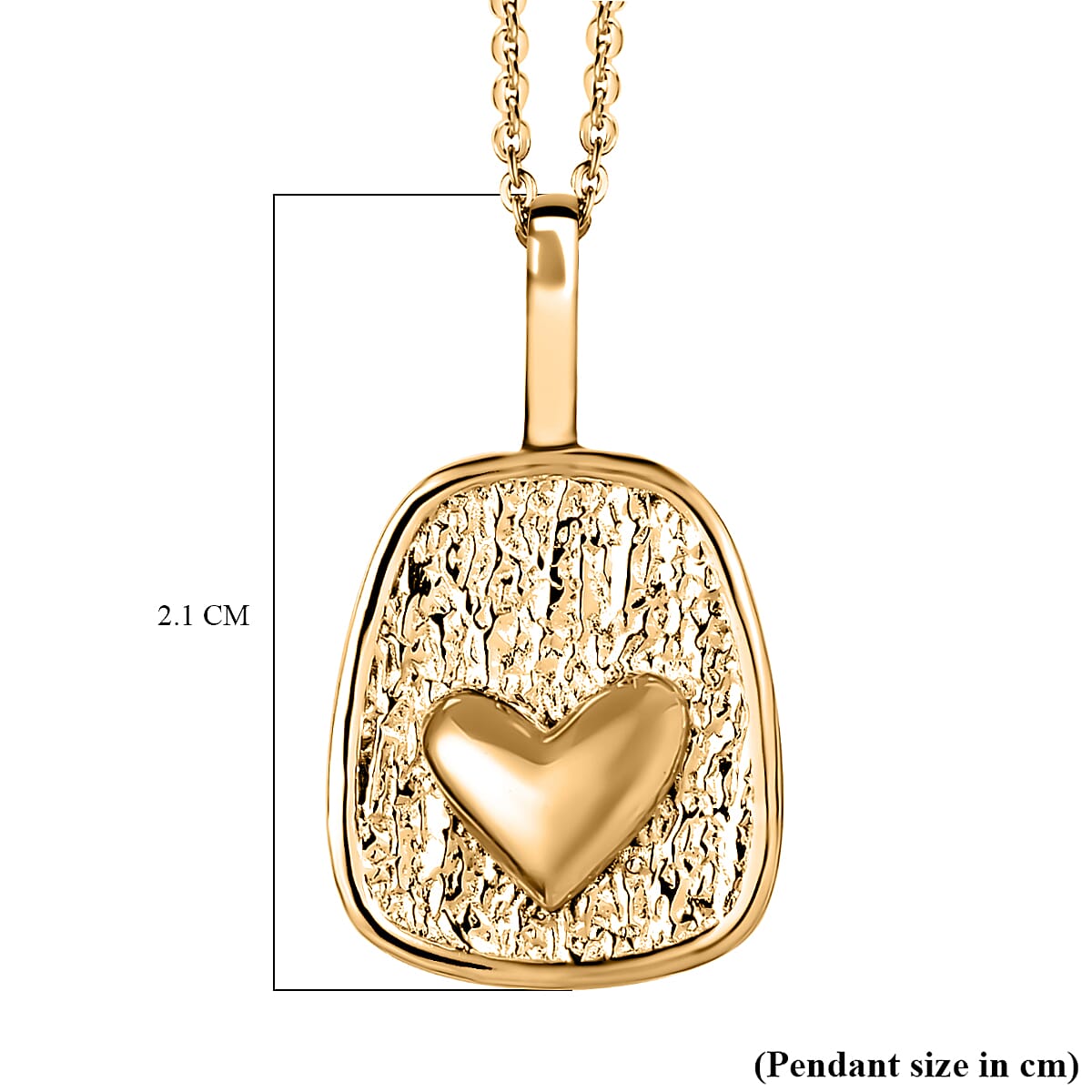 Heart Pendant with Chain (Size 20) in 18K Vermeil Yellow Gold Plated Sterling Silver Heart Pendant with Chain (Size 20) in 18K Vermeil Yellow Gold Plated Sterling Silver
