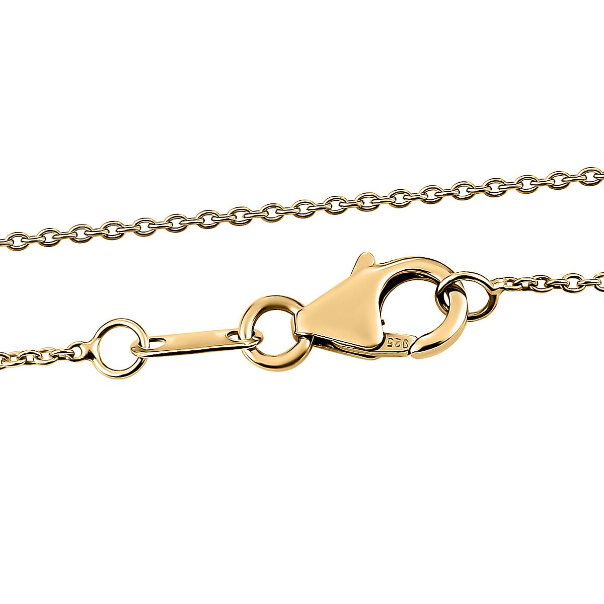 London Blue Topaz & Moissanite Pendant with Chain (Size 20) in 18K Yellow Gold Vermeil Plated Sterling Silver 9.40 Ct.