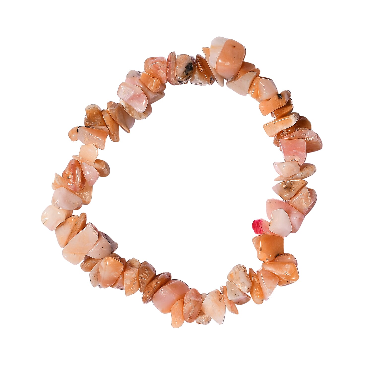 Set of 8 -  Pink Opal, Paraiba Apatite, Amethyst, Hebei Peridot, Turquoise, Black Tourmaline, Rainbow Moonstone, Rhodolite Garnet Stone Bracelet 396.90 Ct.