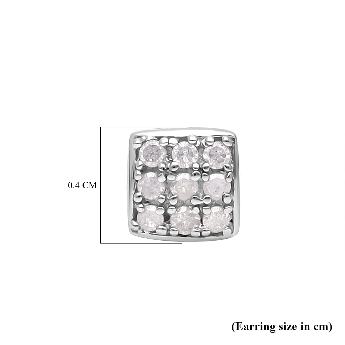 2 Piece Set - Diamond Earrings & Pendant with Chain (Size 18) in Platinum Overlay Sterling Silver