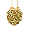 GP Amore Heart Collection - Hebei Peridot & Natural Zircon Pendant with Chain (Size 20) in 18K Vermeil Yellow Gold Plated Sterling Silver 8.31 Ct, Silver Wt. 9.81 GM